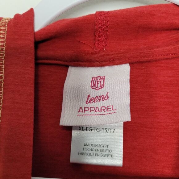 NFL San Francisco red Gold hooded long sleeve football sweatshirt size youth xl - Picture 3 of 7